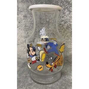The Walt Disney Productions Mickey & Friends Sports Glass Canister With Lid